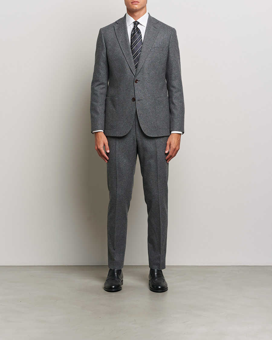 Herren | Sakkos | Morris | Flannel Wool Blazer Grey