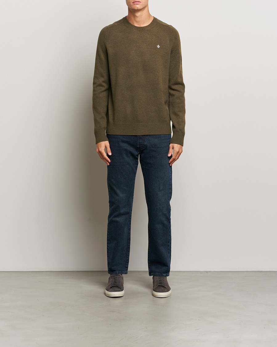 Herren | Pullover | Morris | Hertford Merino Crew Neck Olive