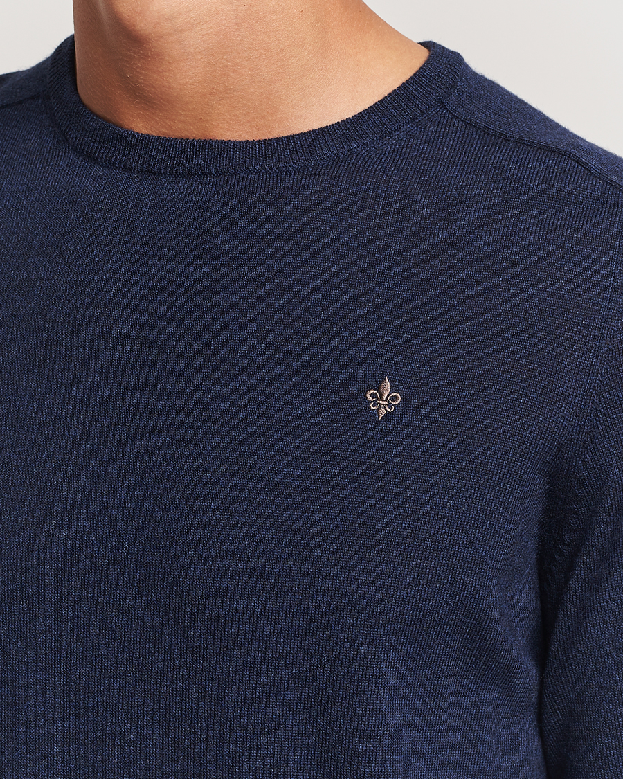 Herren | Pullover | Morris | Merino O-neck Blue