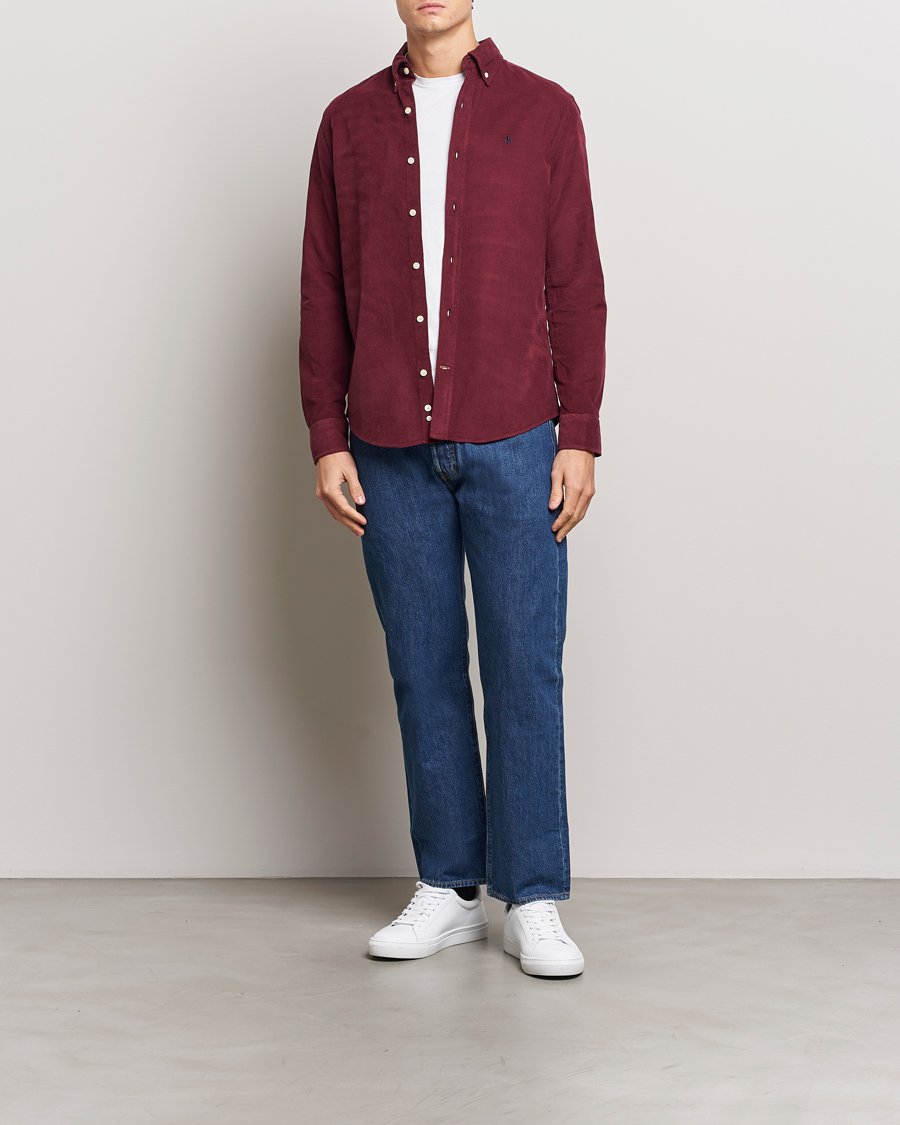 Herren | Hemden | Morris | Douglas Corduroy Shirt Wine Red