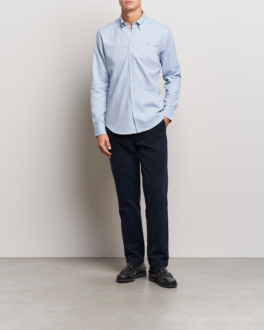 Herren | Hemden | Morris | Watts Flannel Shirt Light Blue