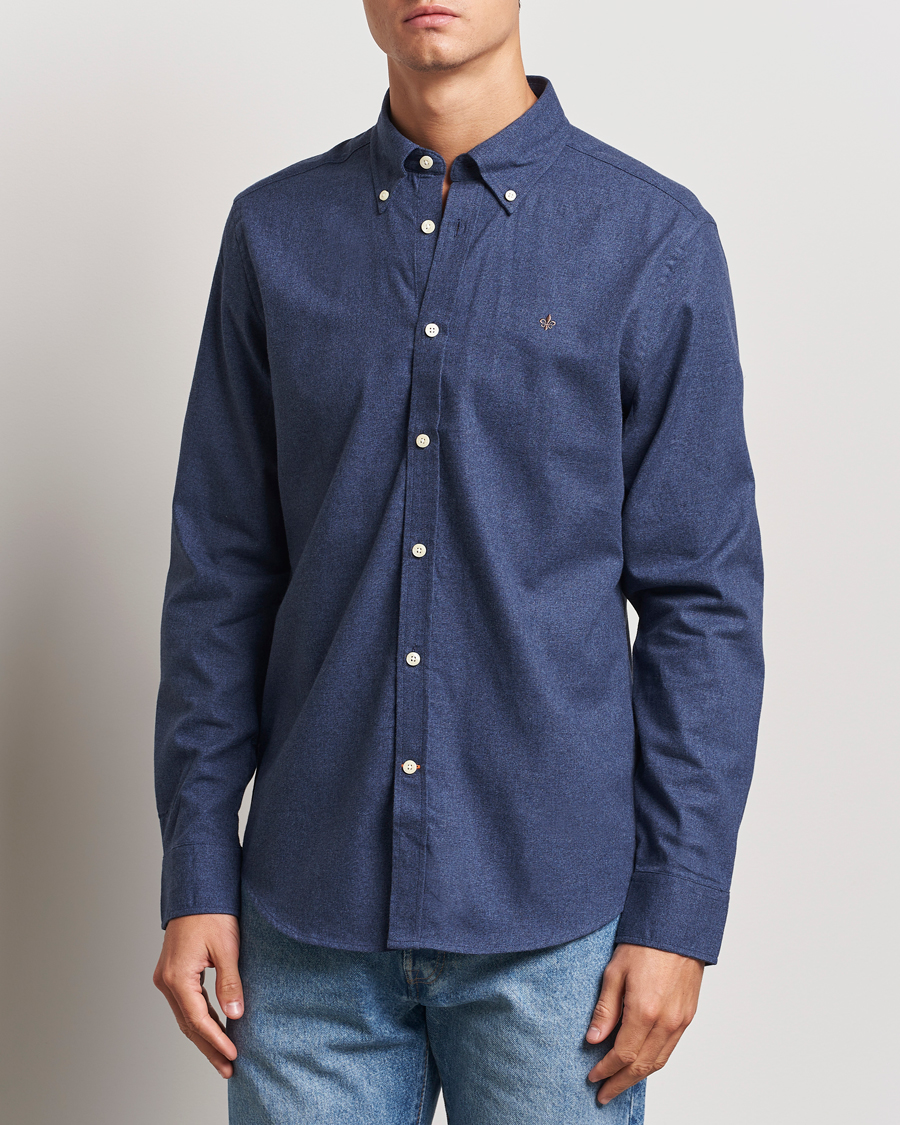 Herren | Hemden | Morris | Watts Flannel Shirt Navy