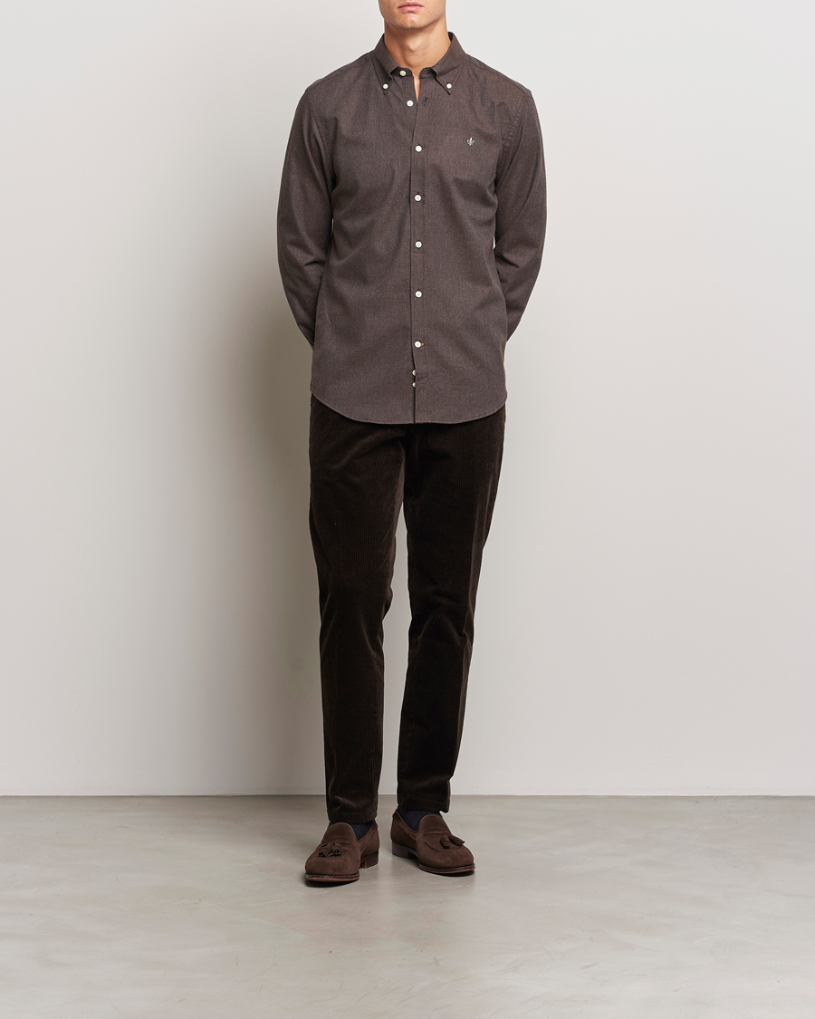 Herren | Hemden | Morris | Watts Flannel Shirt Brown