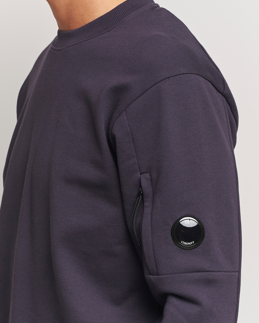 Herren | Pullover | C.P. Company | Diagonal Raised Fleece Lens Sweatshirt Washed Navy