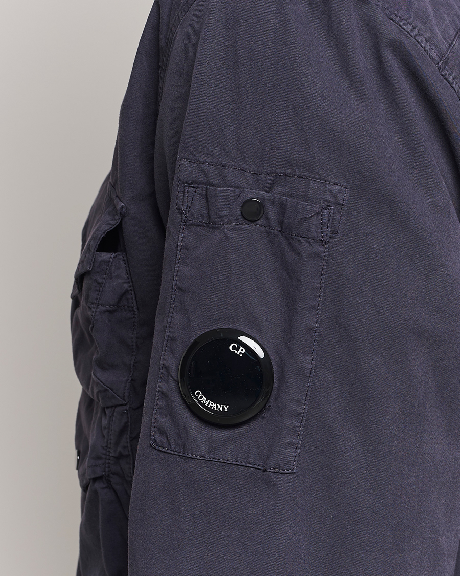 Herren | Hemden | C.P. Company | Organic Cotton Gabardine Pocket Overshirt Washed Blue