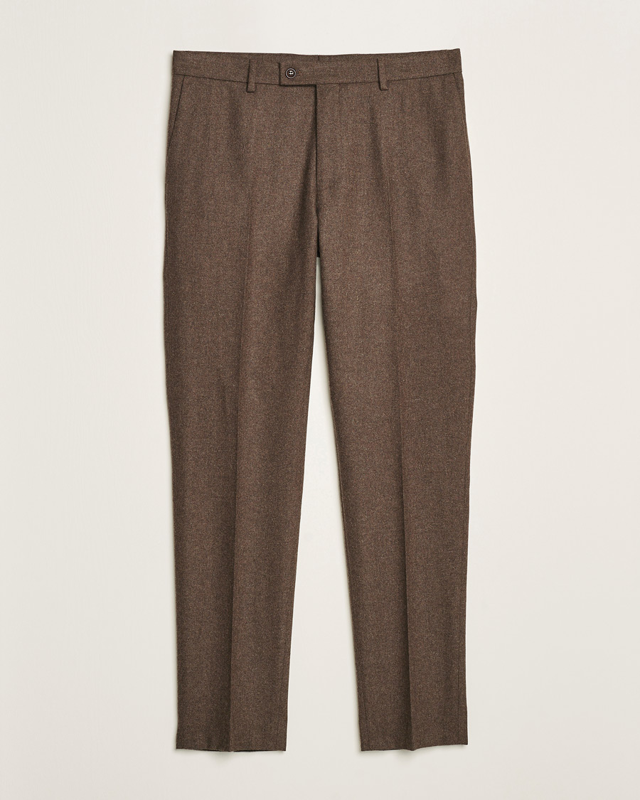 Herren | Hosen | Morris Heritage | Flannel Suit Trousers Brown