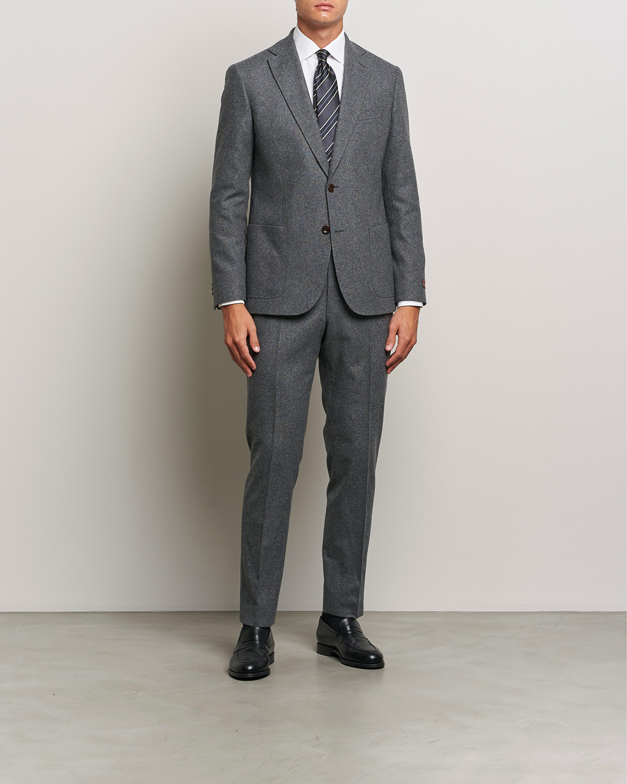 Herren | Hosen | Morris Heritage | Flannel Suit Trousers Grey