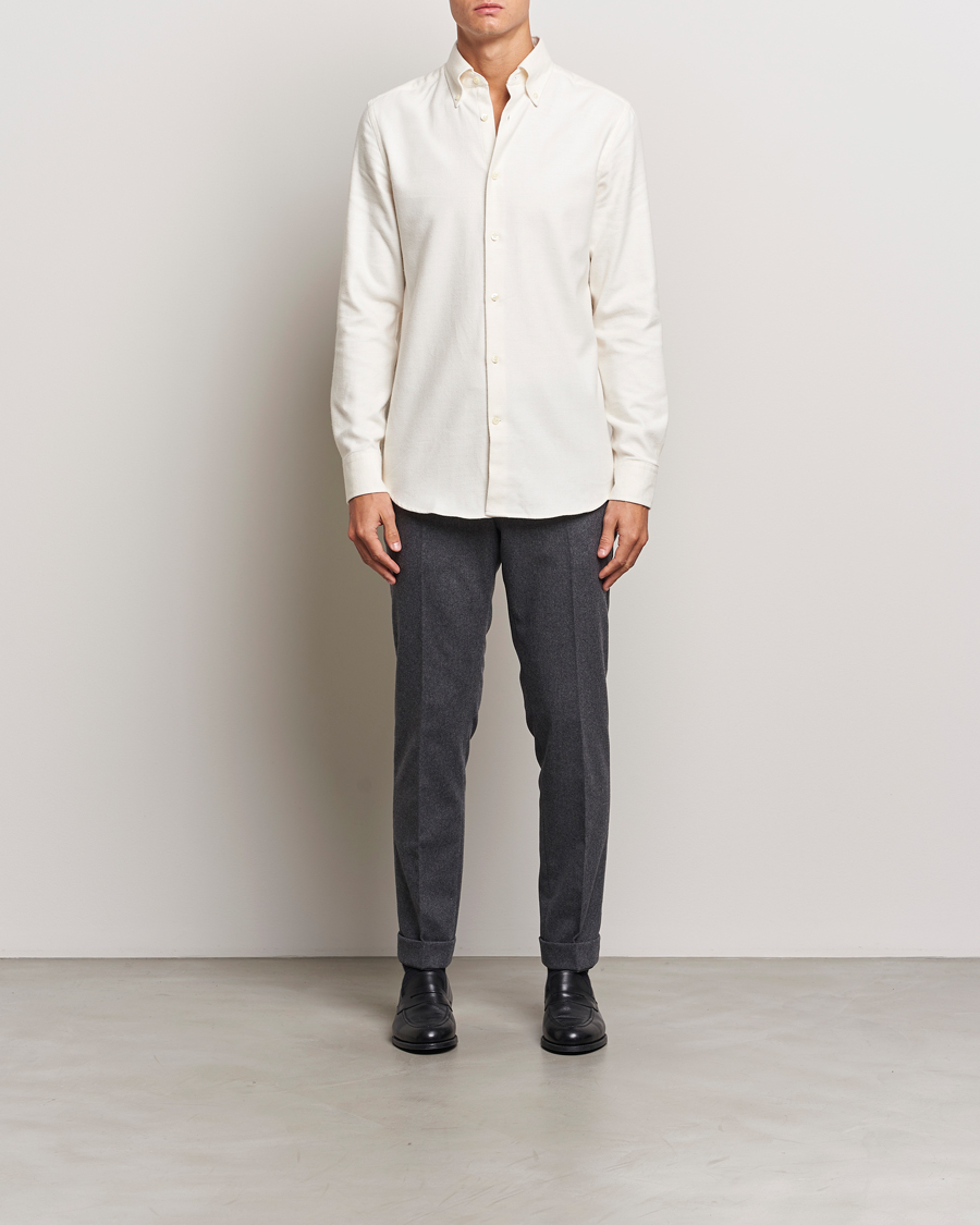 Herren | Hemden | Morris Heritage | Soft Lama Slim Fit Shirt Off White