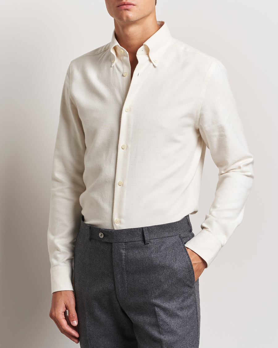 Herren | Hemden | Morris Heritage | Soft Lama Slim Fit Shirt Off White