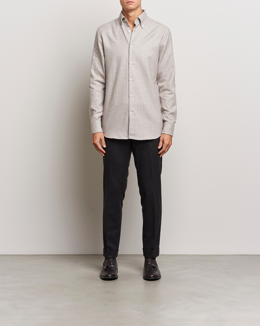 Herren | Hemden | Morris Heritage | Soft Lama Slim Fit Shirt Khaki
