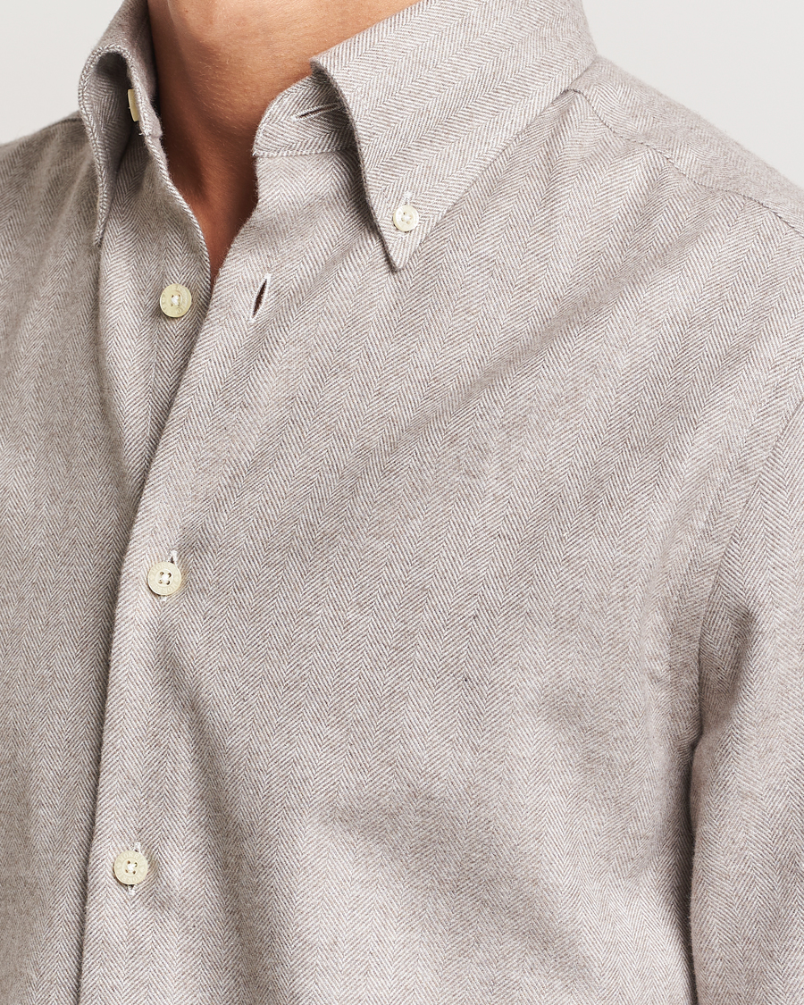 Herren | Hemden | Morris Heritage | Soft Lama Slim Fit Shirt Khaki