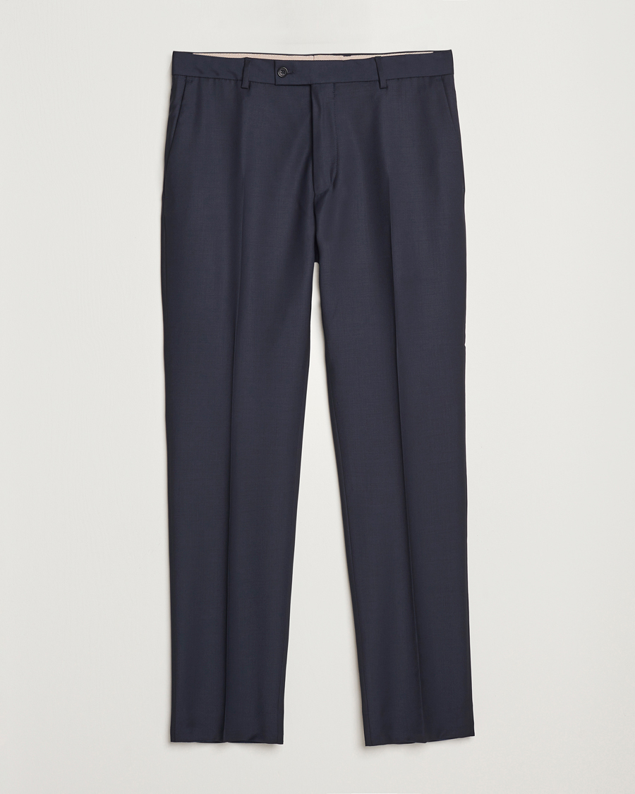 Herren | Hosen | Morris Heritage | Morris Wool Suit Trousers Navy