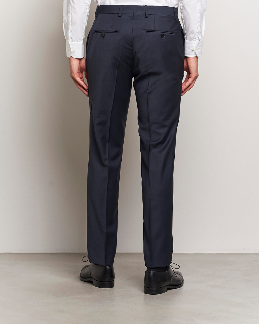 Herren | Hosen | Morris Heritage | Morris Wool Suit Trousers Navy