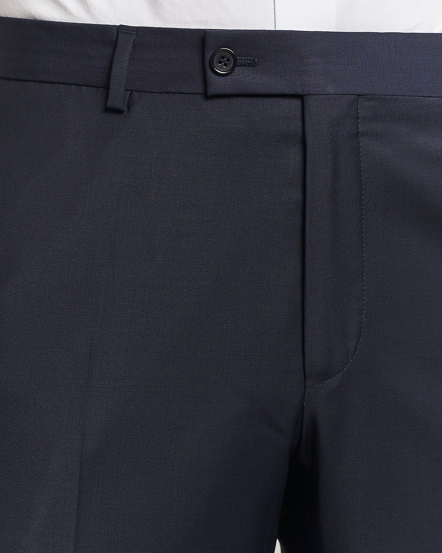 Herren | Hosen | Morris Heritage | Morris Wool Suit Trousers Navy