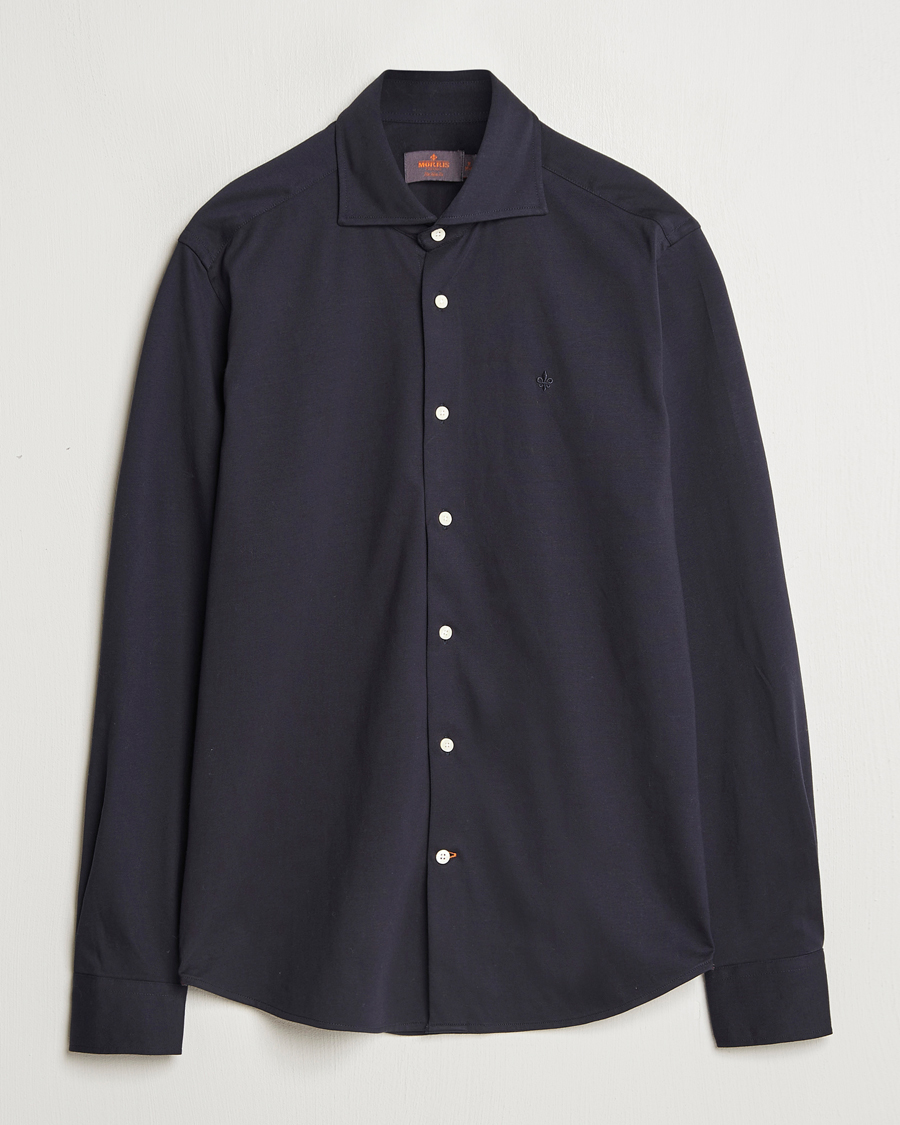 Herren | Hemden | Morris | Dressed Jersey Shirt Old Blue