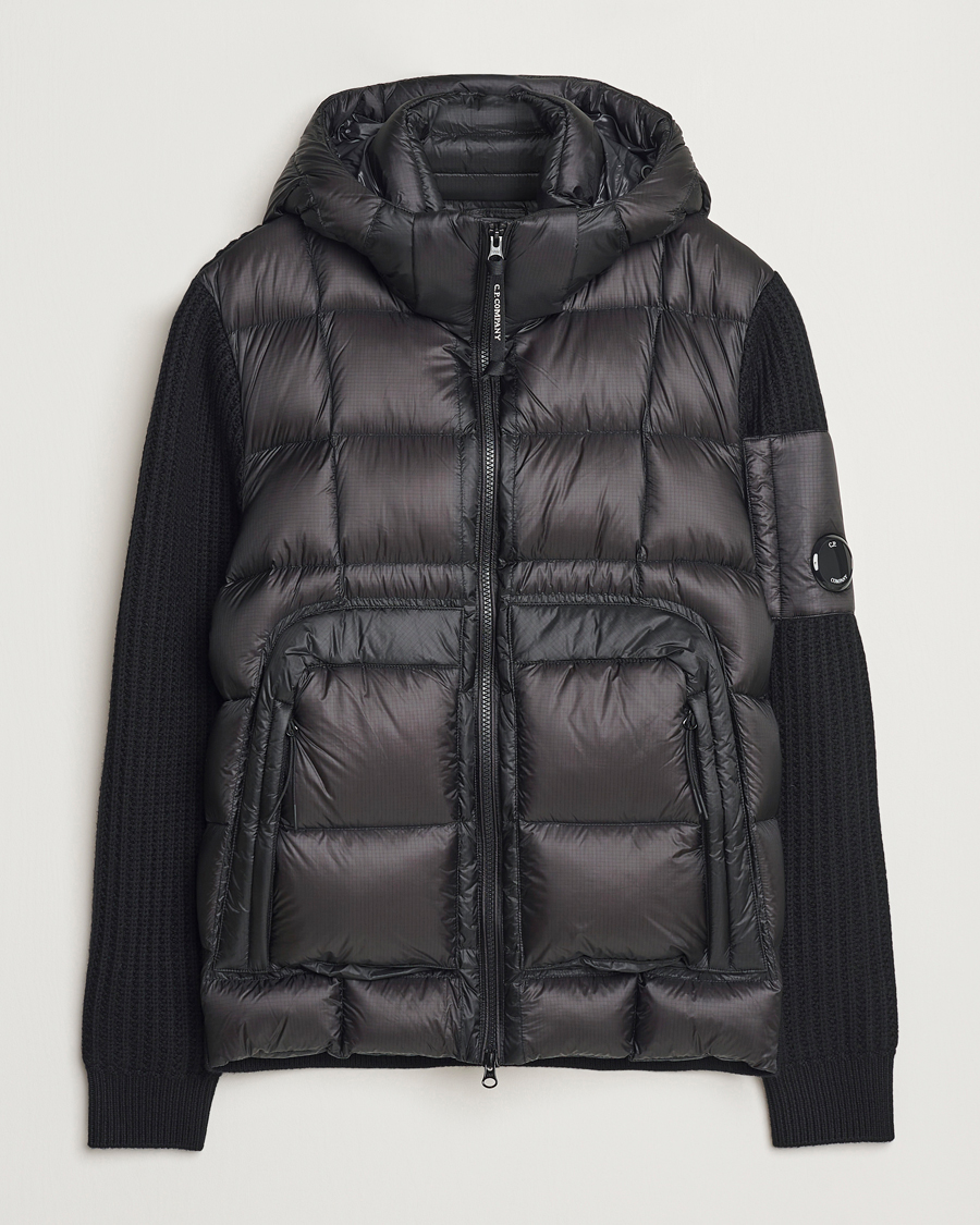 Herren | Jacken | C.P. Company | Merino Wool Padded Hybrid Hood Jacket Black