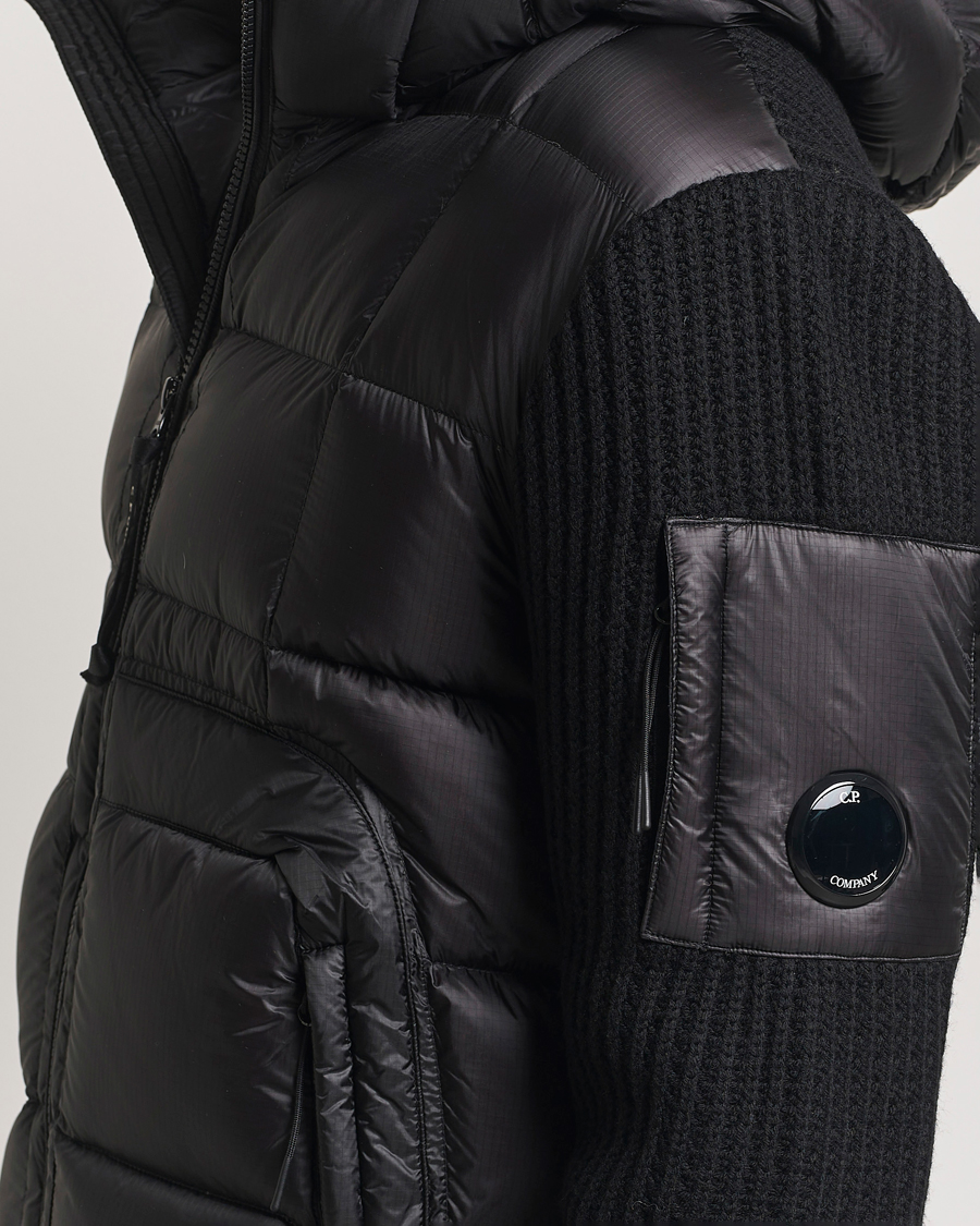 Herren | Jacken | C.P. Company | Merino Wool Padded Hybrid Hood Jacket Black