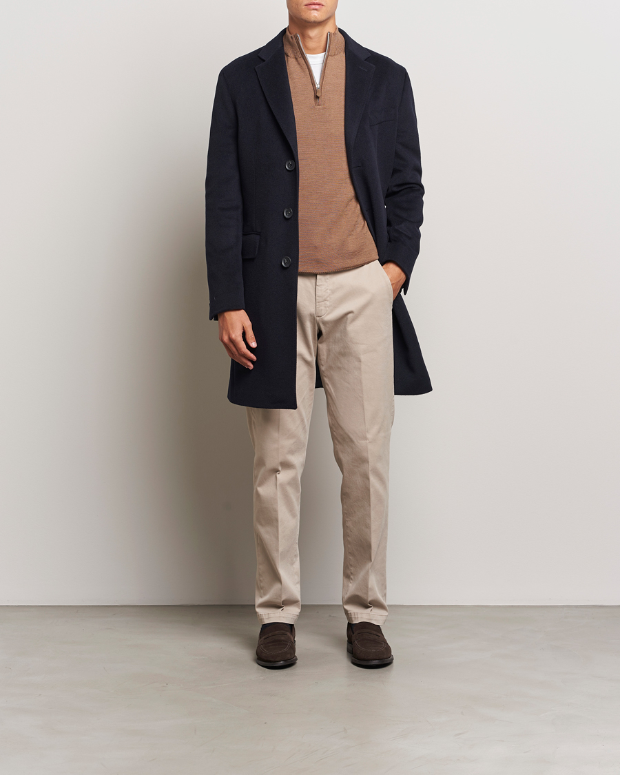 Herren | Jacken | Oscar Jacobson | Sylar Wool/Cashmere Coat Navy