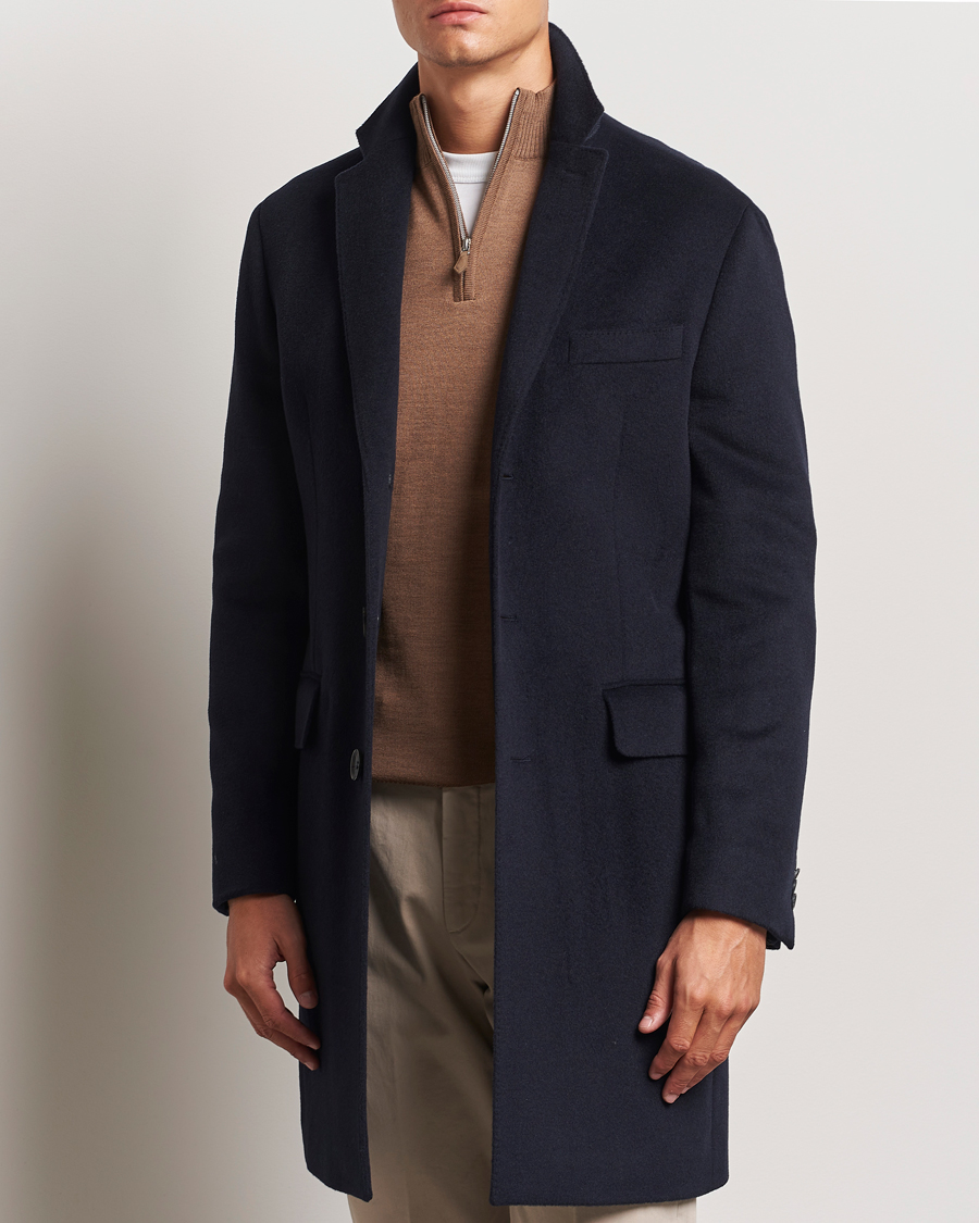 Herren | Jacken | Oscar Jacobson | Sylar Wool/Cashmere Coat Navy