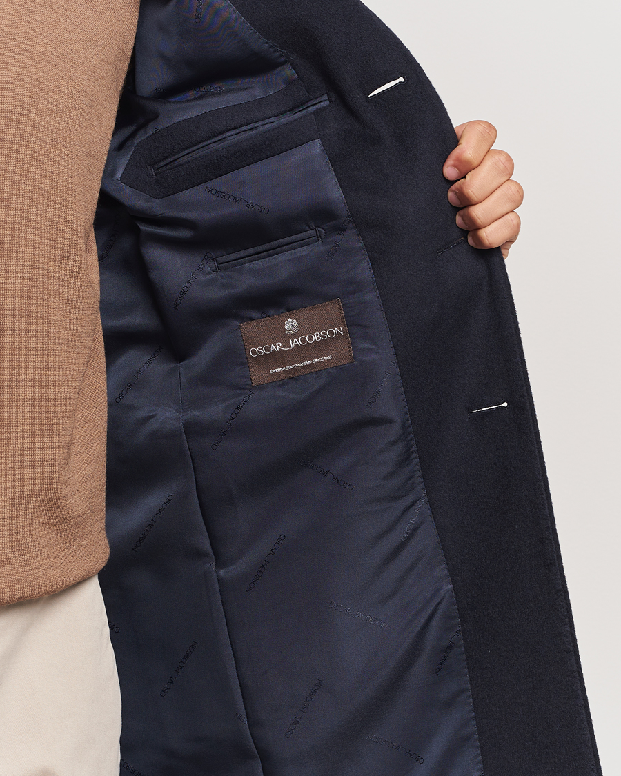 Herren | Jacken | Oscar Jacobson | Sylar Wool/Cashmere Coat Navy