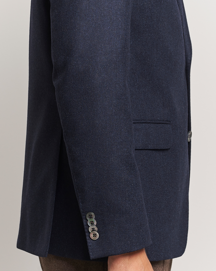 Herren | Sakkos | Oscar Jacobson | Fogerty Flannel Blazer Navy