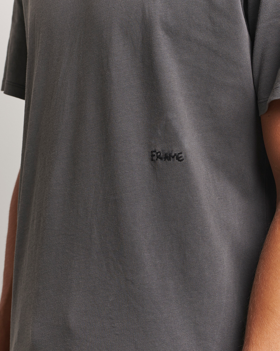 Herren | T-Shirts | FRAME | Short Sleeve Relaxed T-Shirt Washed Anthracite