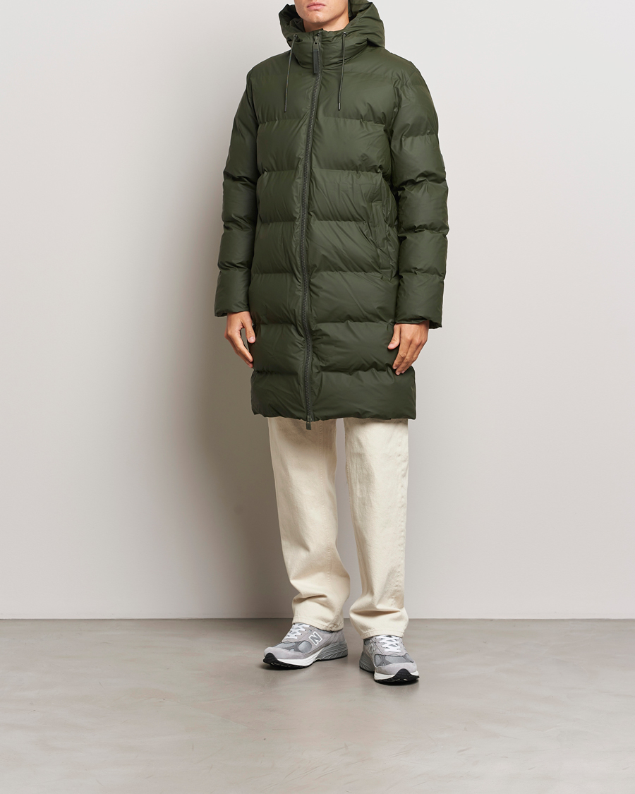 Herren | Jacken | RAINS | Alta Long Puffer Parka Green