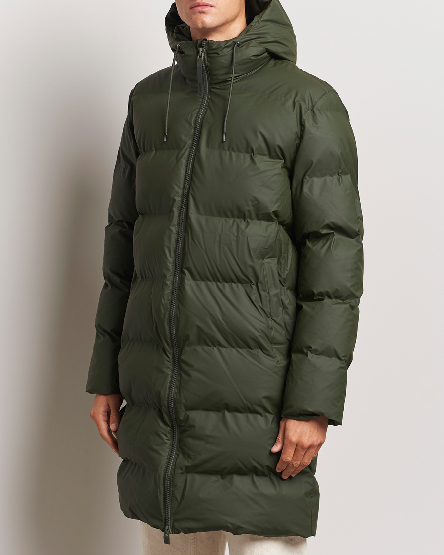Herren | Jacken | RAINS | Alta Long Puffer Parka Green