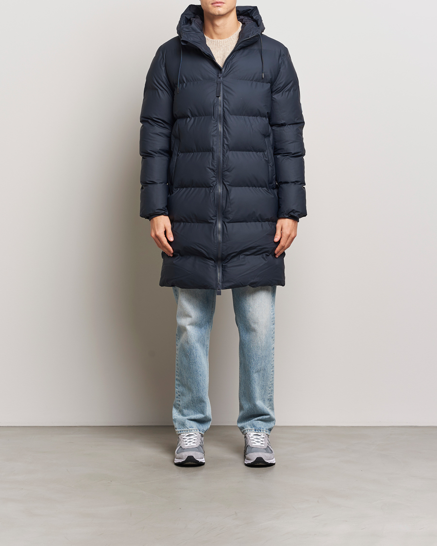 Herren | Jacken | RAINS | Alta Long Puffer Parka Navy