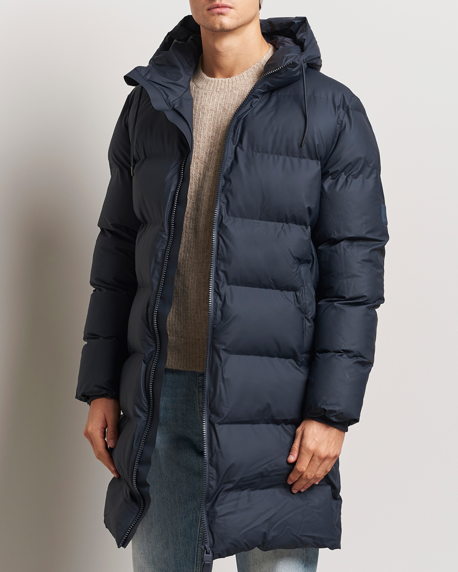 Herren | Jacken | RAINS | Alta Long Puffer Parka Navy