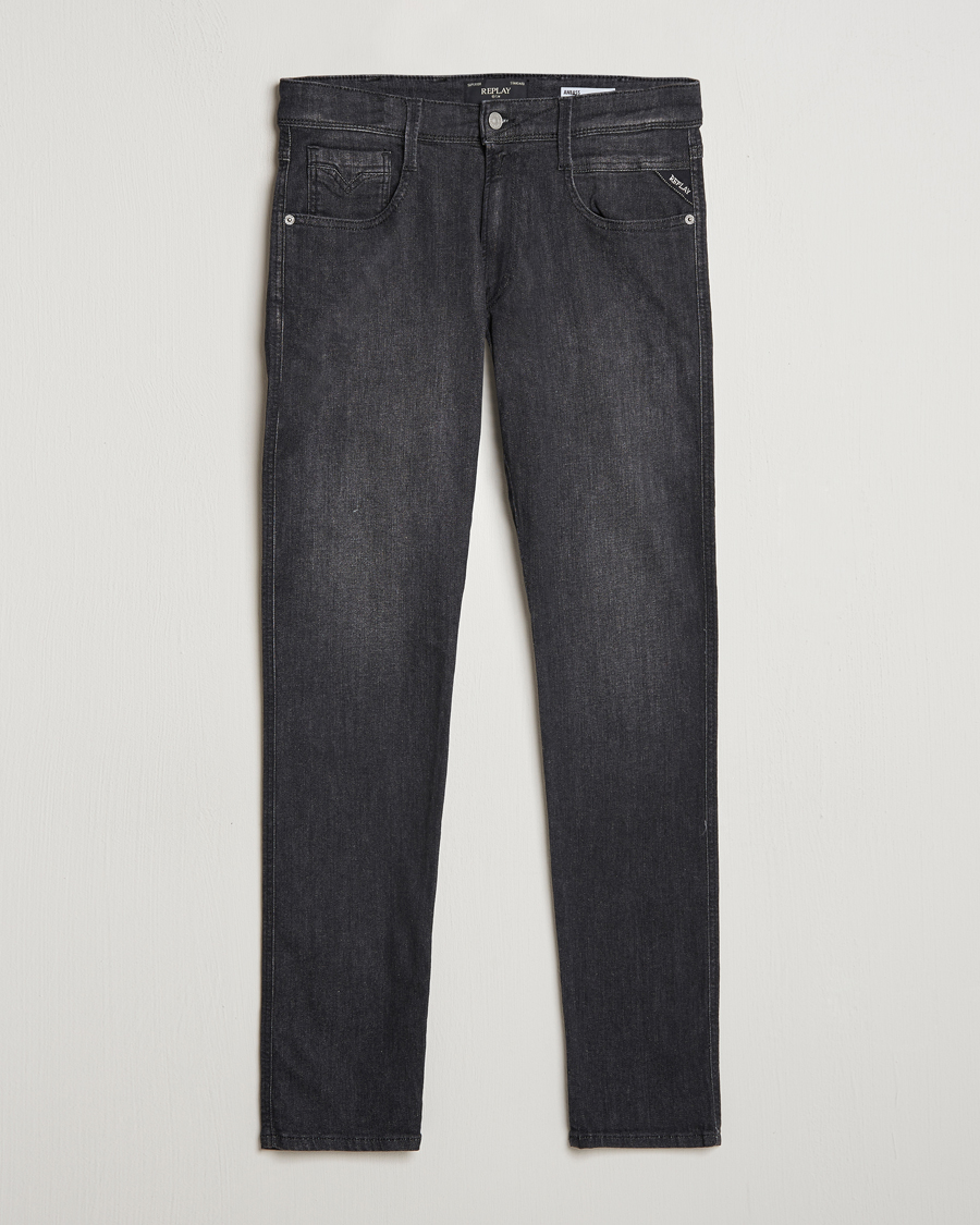 Herren | Jeans | Replay | Anbass Powerstretch Jeans Washed Black