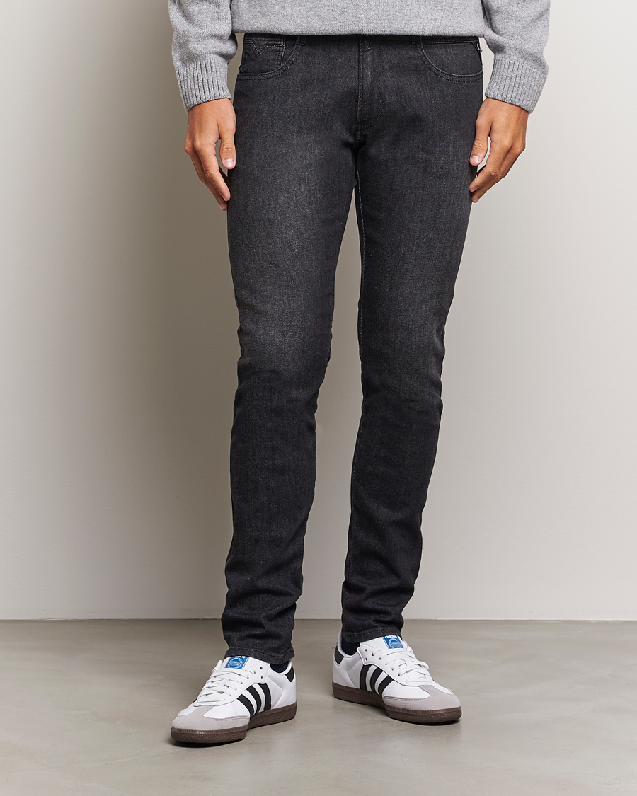 Herren | Jeans | Replay | Anbass Powerstretch Jeans Washed Black