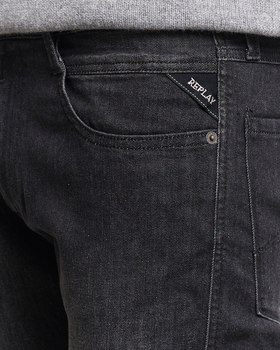 Herren | Jeans | Replay | Anbass Powerstretch Jeans Washed Black