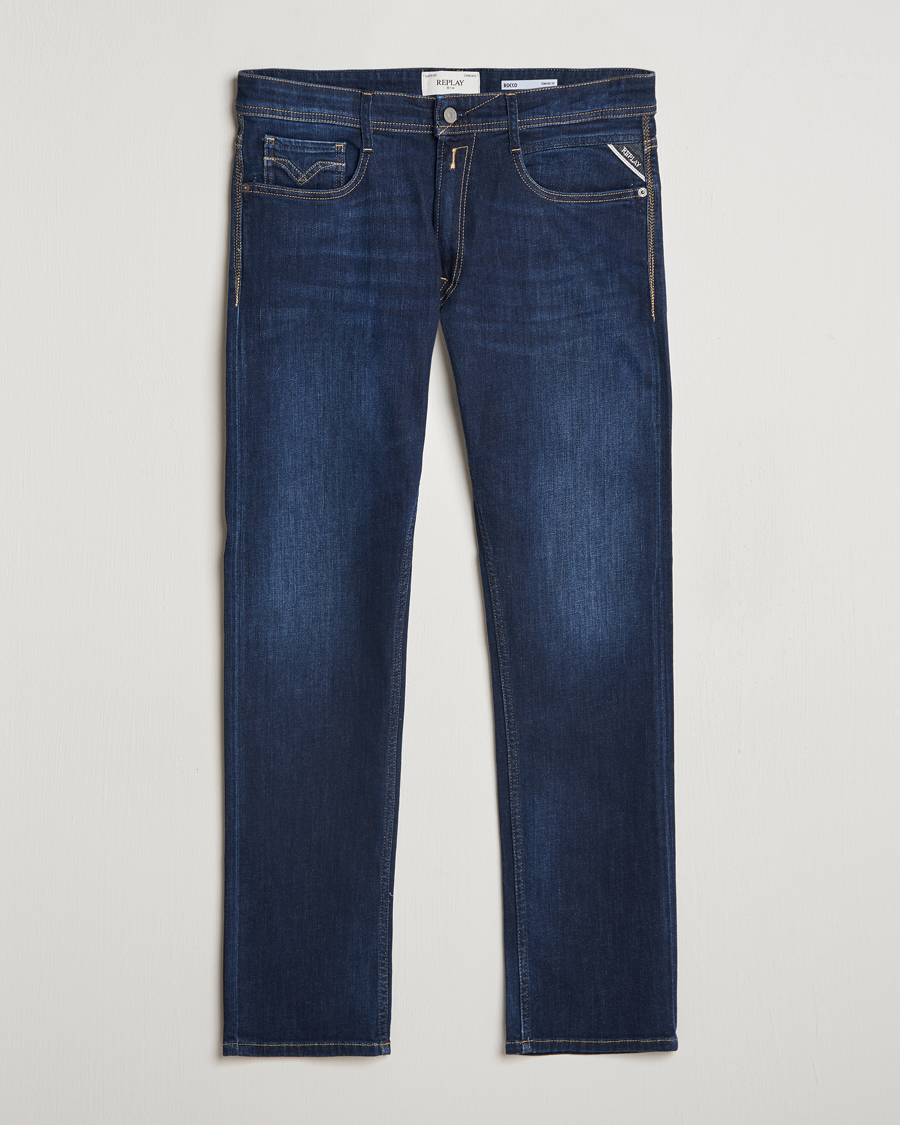 Herren | Jeans | Replay | Rocco Tapered Stretch Jeans Dark Blue