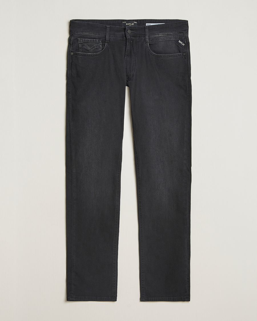 Herren | Jeans | Replay | Rocco Tapered Stretch Jeans Washed Black