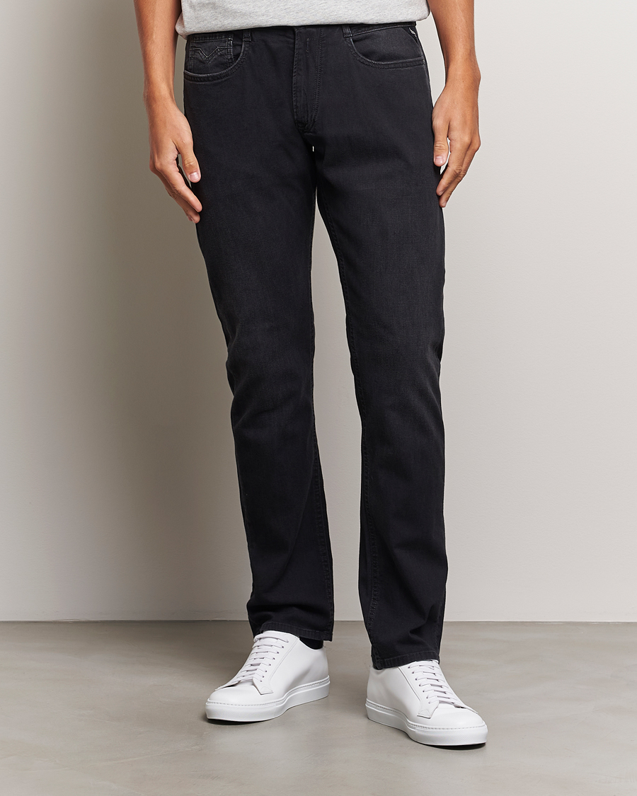 Herren | Jeans | Replay | Rocco Tapered Stretch Jeans Washed Black
