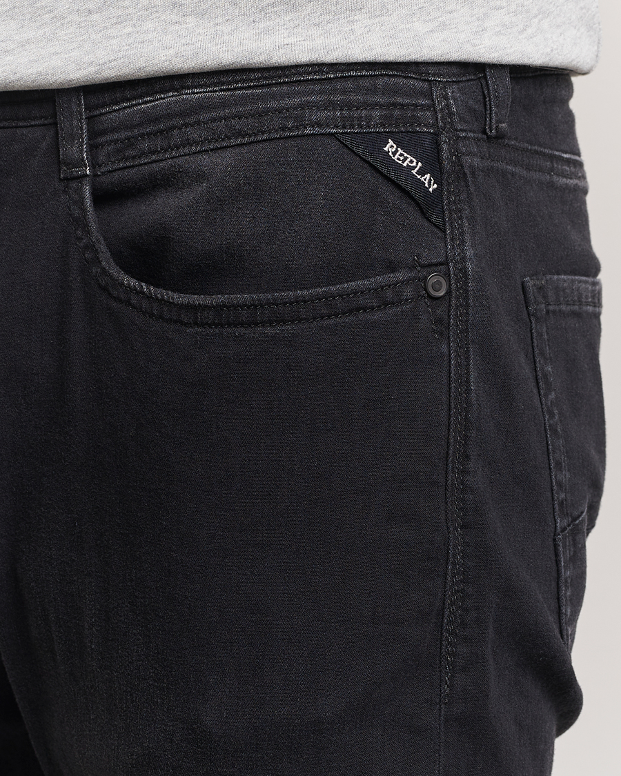 Herren | Jeans | Replay | Rocco Tapered Stretch Jeans Washed Black