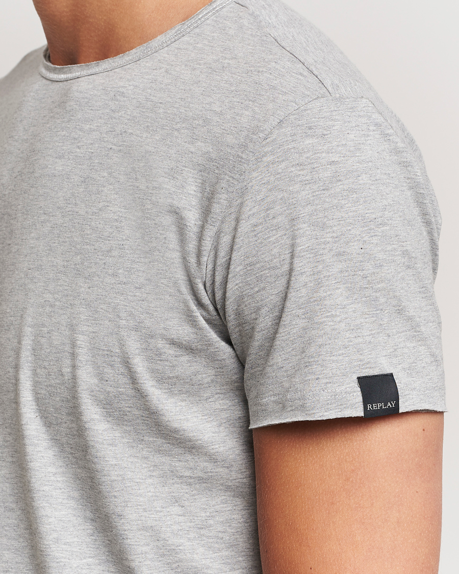 Herren | T-Shirts | Replay | Crew Neck T-Shirt Light Grey Melange