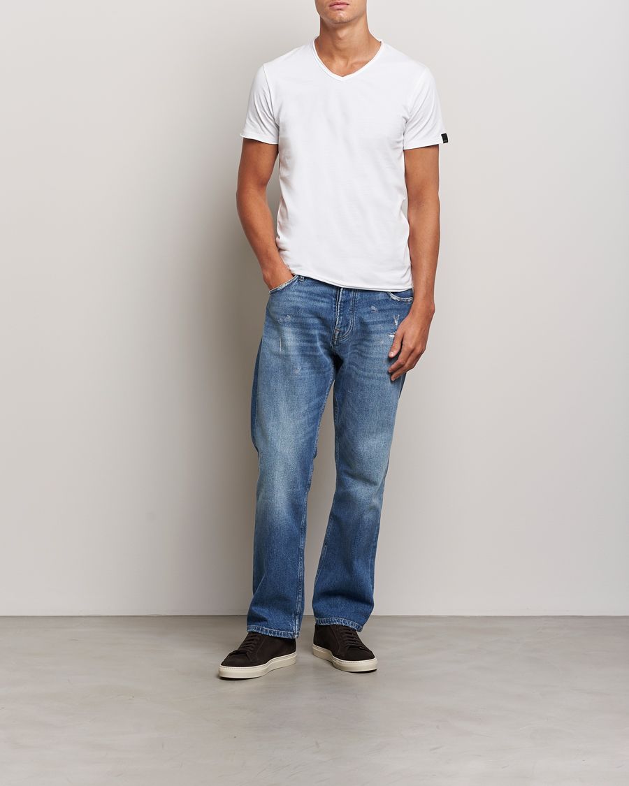 Herren | T-Shirts | Replay | V-Neck T-Shirt White