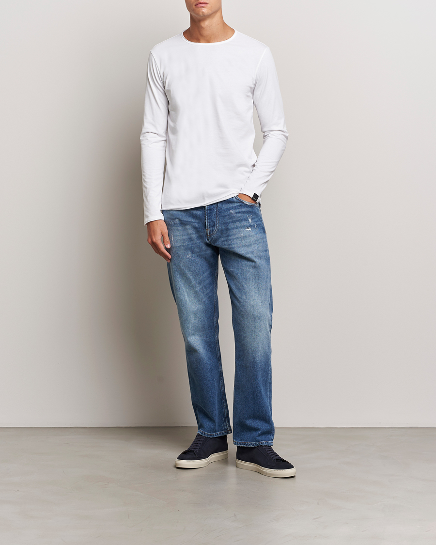 Herren | T-Shirts | Replay | Crew Neck Long Sleeve T-Shirt White