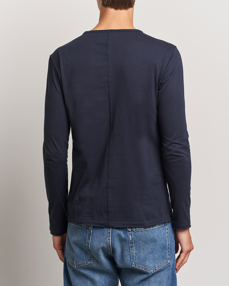 Herren | T-Shirts | Replay | Crew Neck Long Sleeve T-Shirt Night Blue