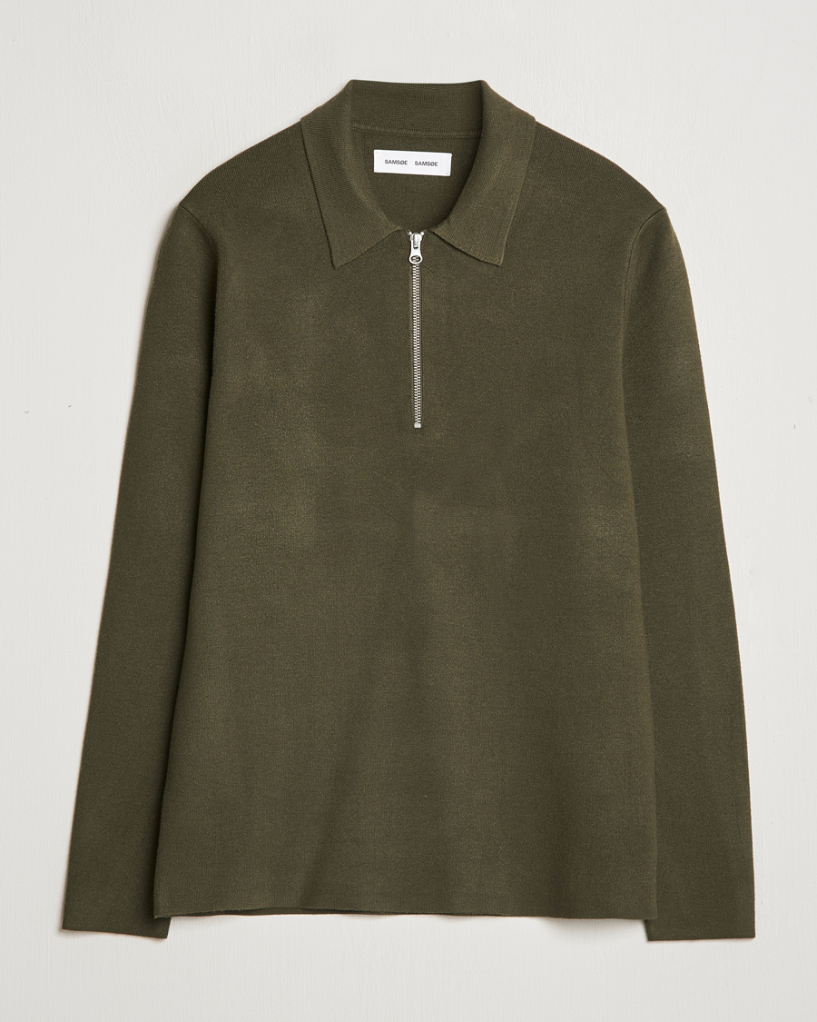 Herren | Pullover | Samsøe Samsøe | Guna Half Zip Forest Night