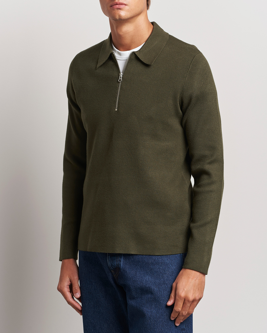 Herren | Pullover | Samsøe Samsøe | Guna Half Zip Forest Night