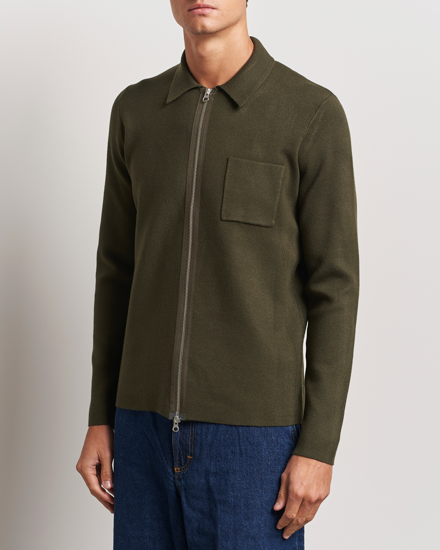 Herren | Pullover | Samsøe Samsøe | Guna Full Zip Forest Night