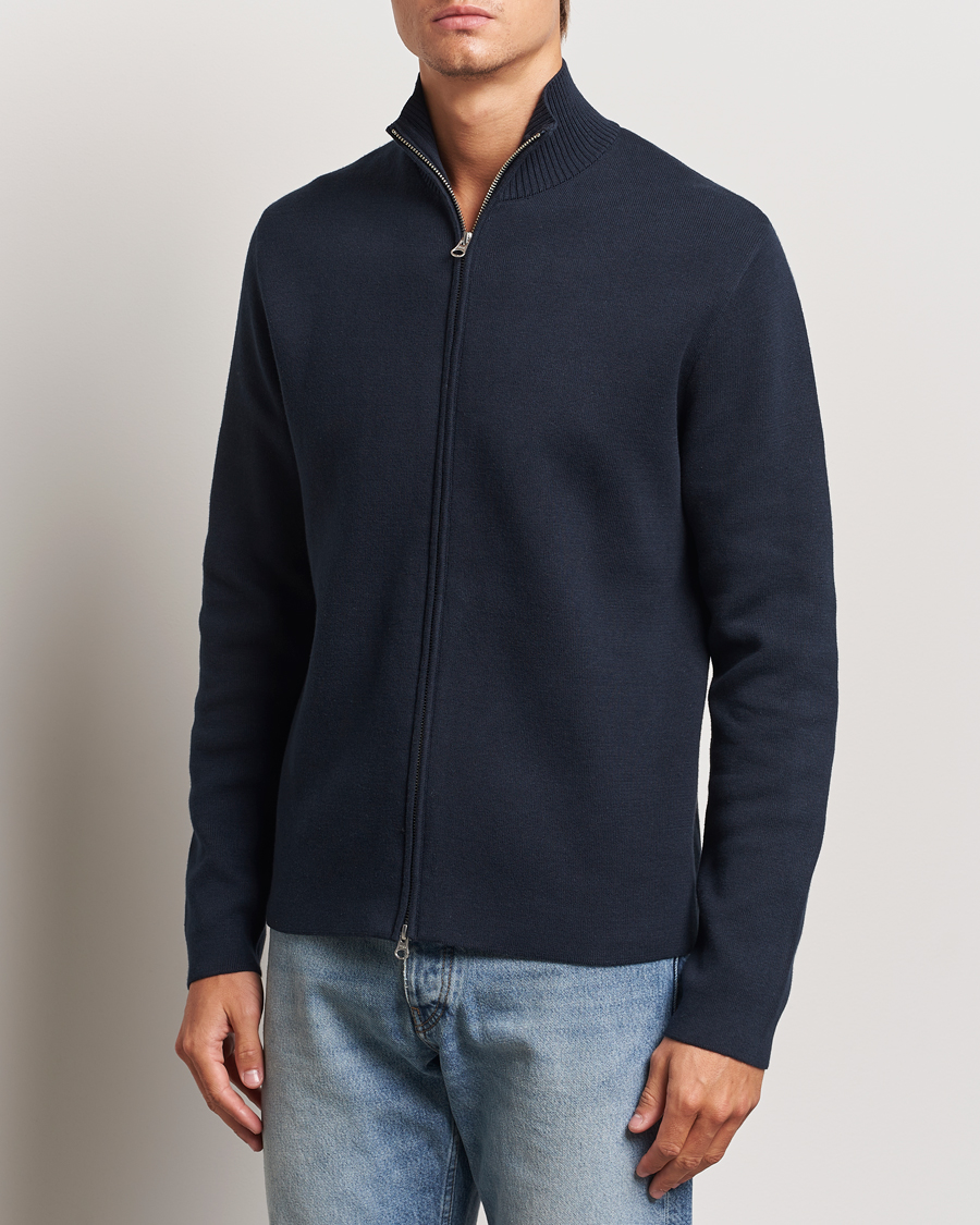 Herren | Pullover | Samsøe Samsøe | Niklas Full Zip Salute Navy