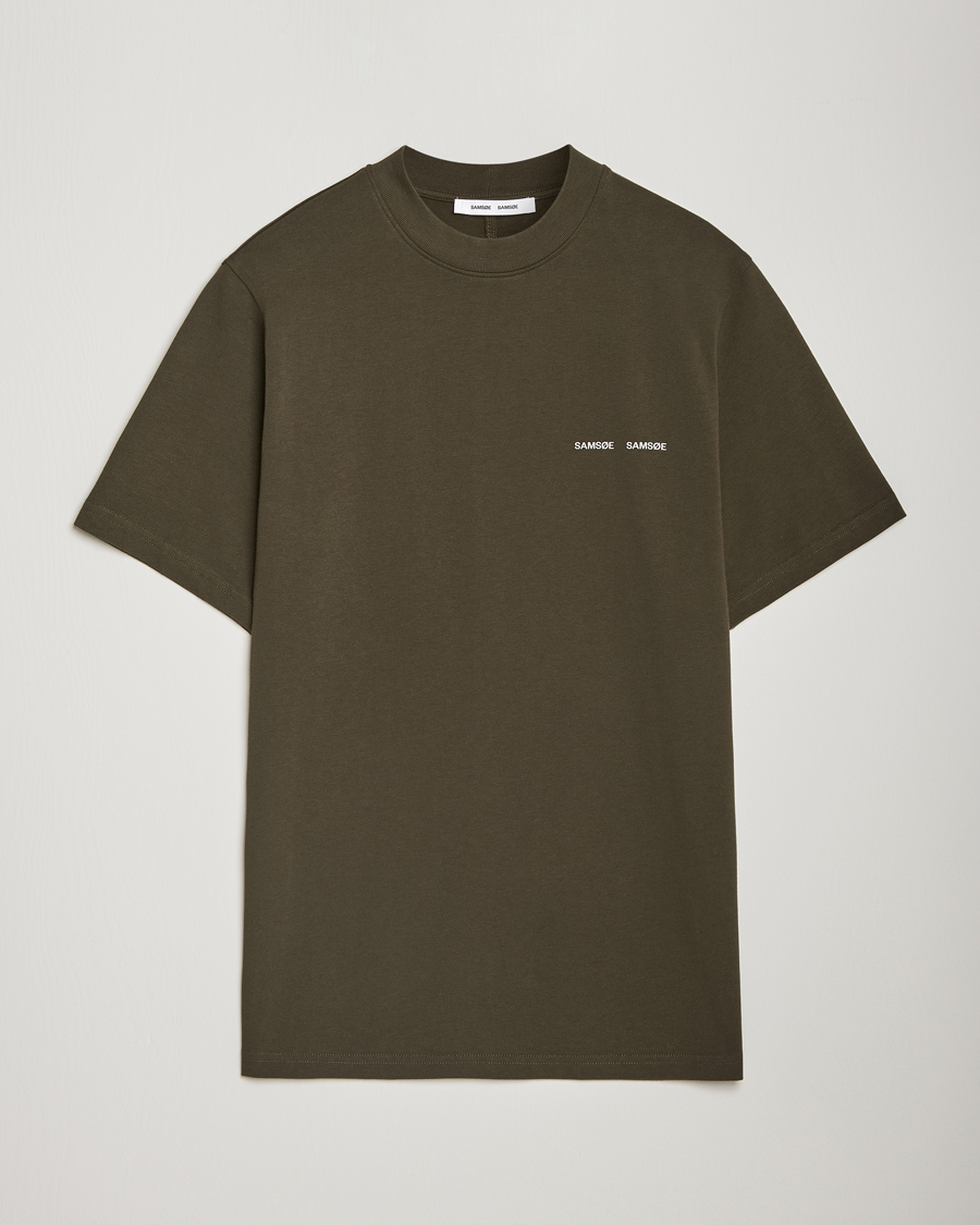 Herren | T-Shirts | Samsøe Samsøe | Norsbro Organic Cotton T-Shirt Forest Night