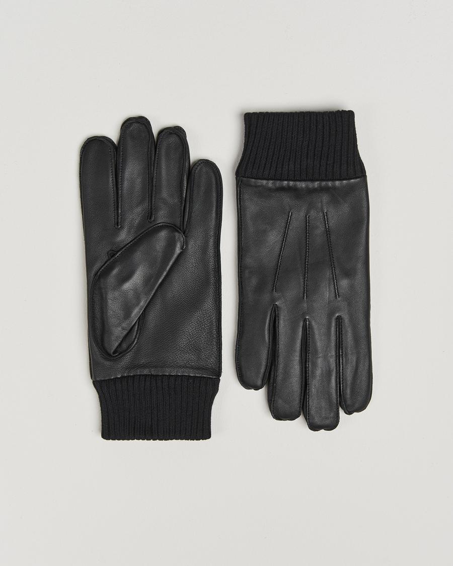 Herren | Samsøe Samsøe Hackney Leather Glove Black | Samsøe Samsøe | Hackney Leather Glove Black