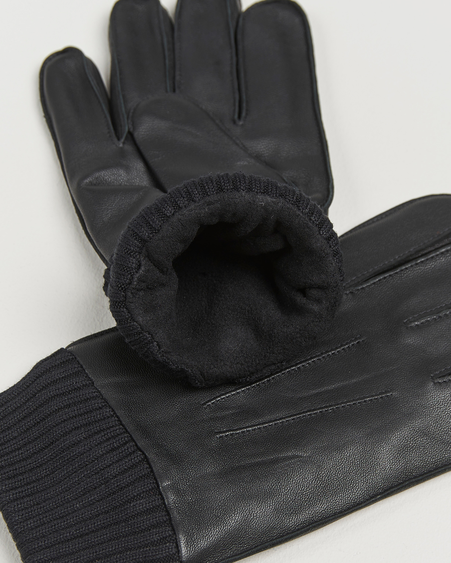 Herren | Samsøe Samsøe Hackney Leather Glove Black | Samsøe Samsøe | Hackney Leather Glove Black