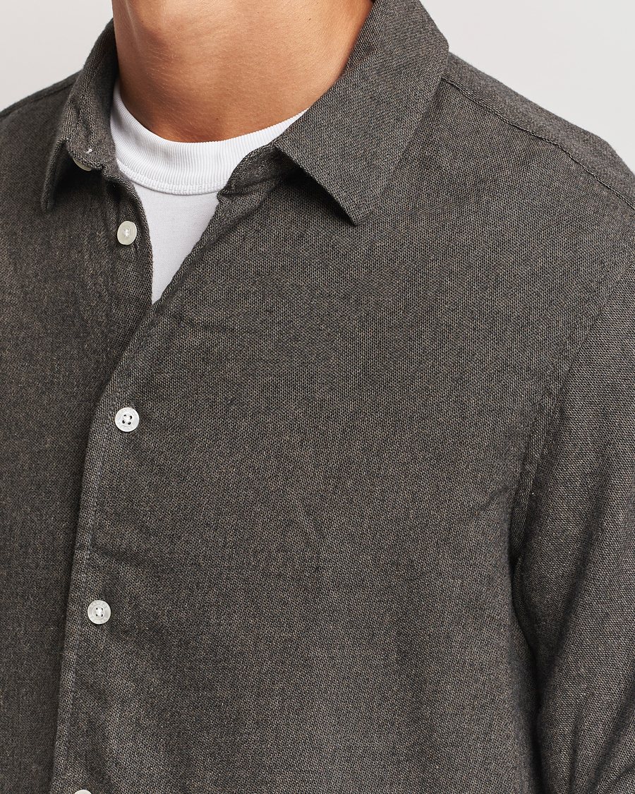 Herren | Hemden | Samsøe Samsøe | Liam Brushed Flannel Shirt Major Brown Melange
