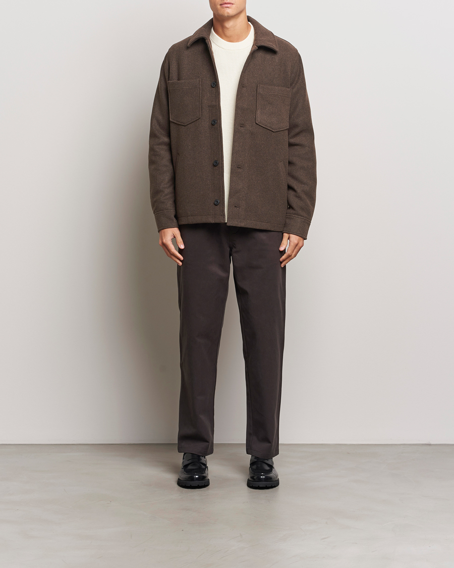 Herren | Jacken | Samsøe Samsøe | Pally Padded Shirt Jacket Chocolate Brown